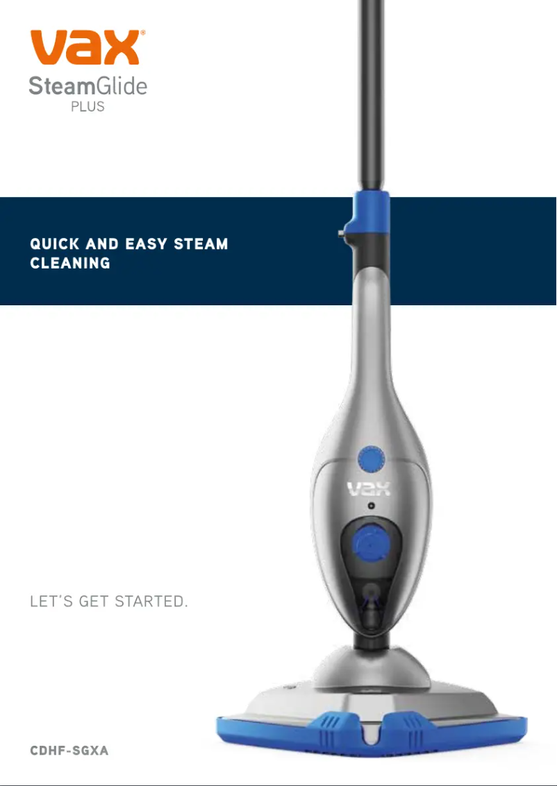 Imagen de la primera página del manual del dispositivo Steam Glide Plus CDHF-SGXA