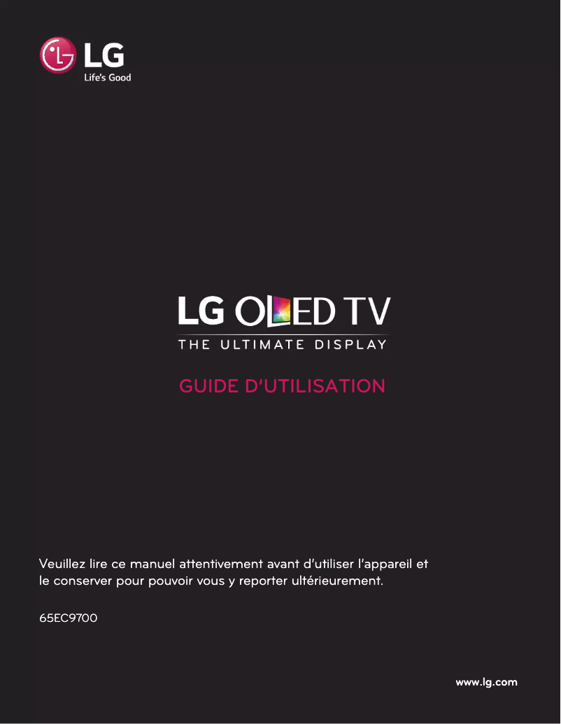 Page n°1 - Manuel utilisateur LG 65EC9700