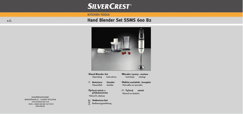 Page 1 de la notice Manuel utilisateur SilverCrest SSMS 600 B2