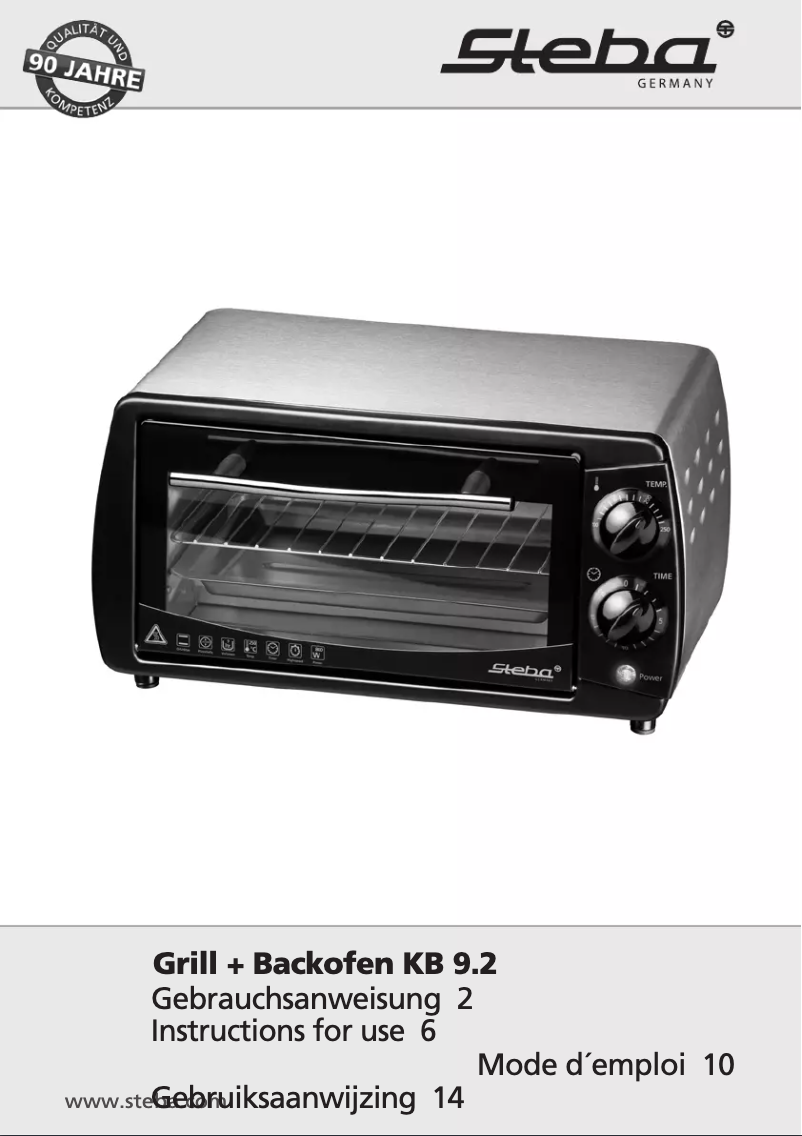 Page n°1 - Manuel utilisateur Steba KB 9.2
