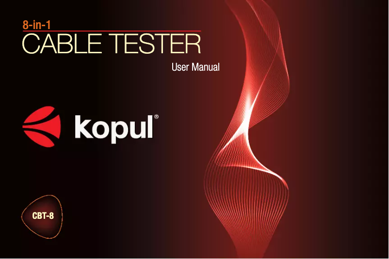 Page n°1 - Manuel utilisateur Kopul CBT-8