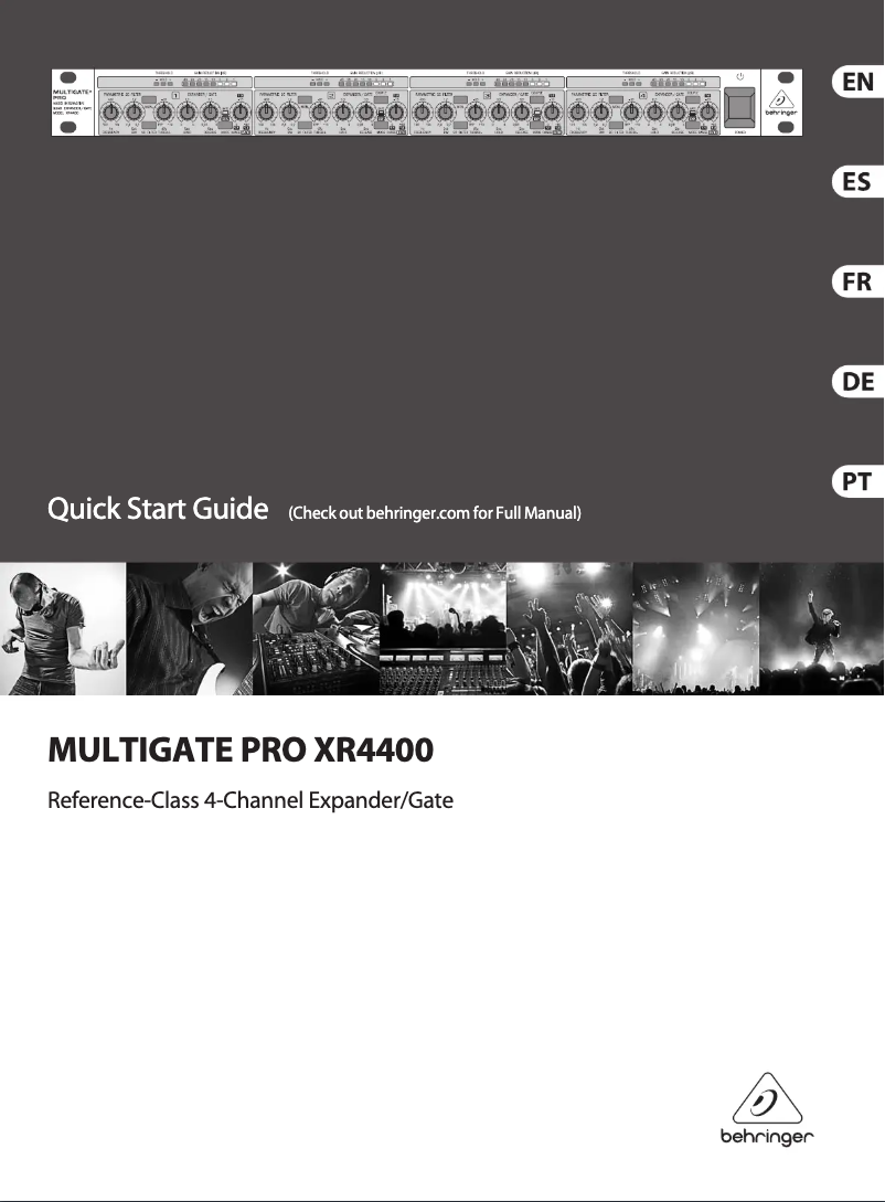 Page n°1 - Guide de démarrage rapide Behringer Multigate Pro XR4400