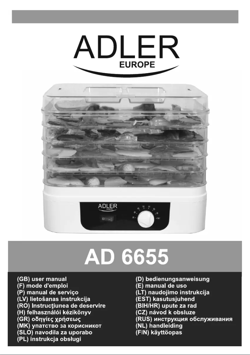 Image de la première page du manuel de l'appareil AD 6655