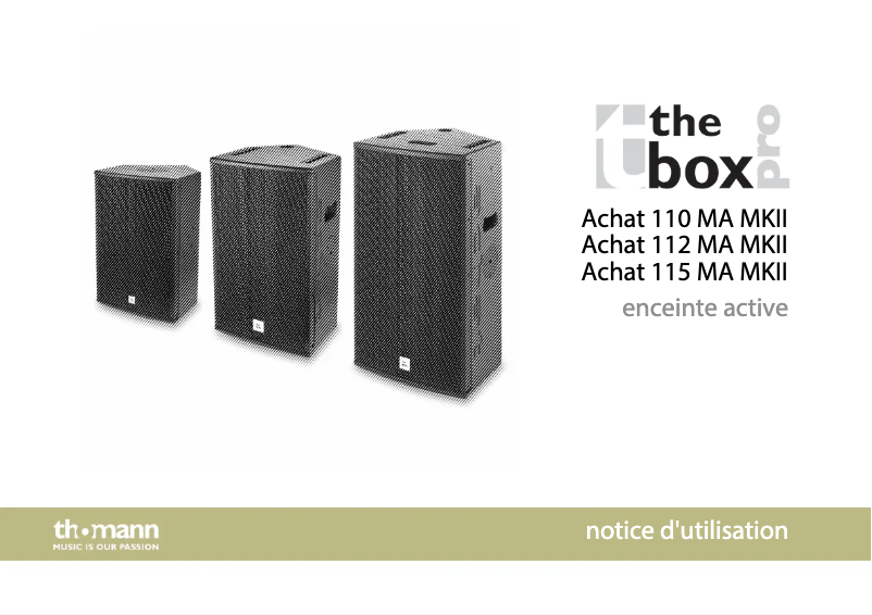 Image de la première page du manuel de l'appareil Achat 110 MA MKII