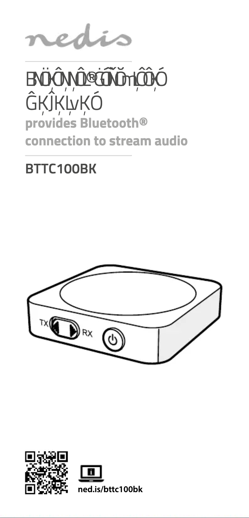Image de la première page du manuel de l'appareil BTTC100BK
