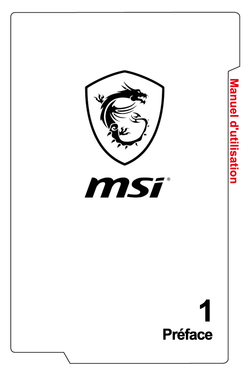 Page 1 de la notice Manuel utilisateur MSI Vortex G65