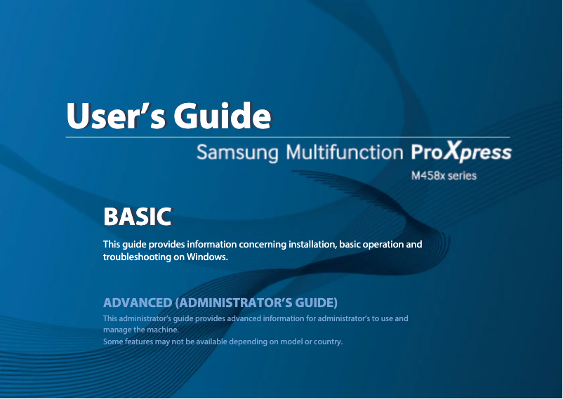 Page n°1 - Manuel utilisateur Samsung ProXpress SL-M4583FX