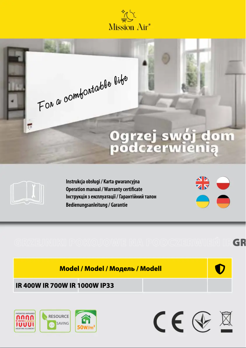 Image de la première page du manuel de l'appareil IR 700 W