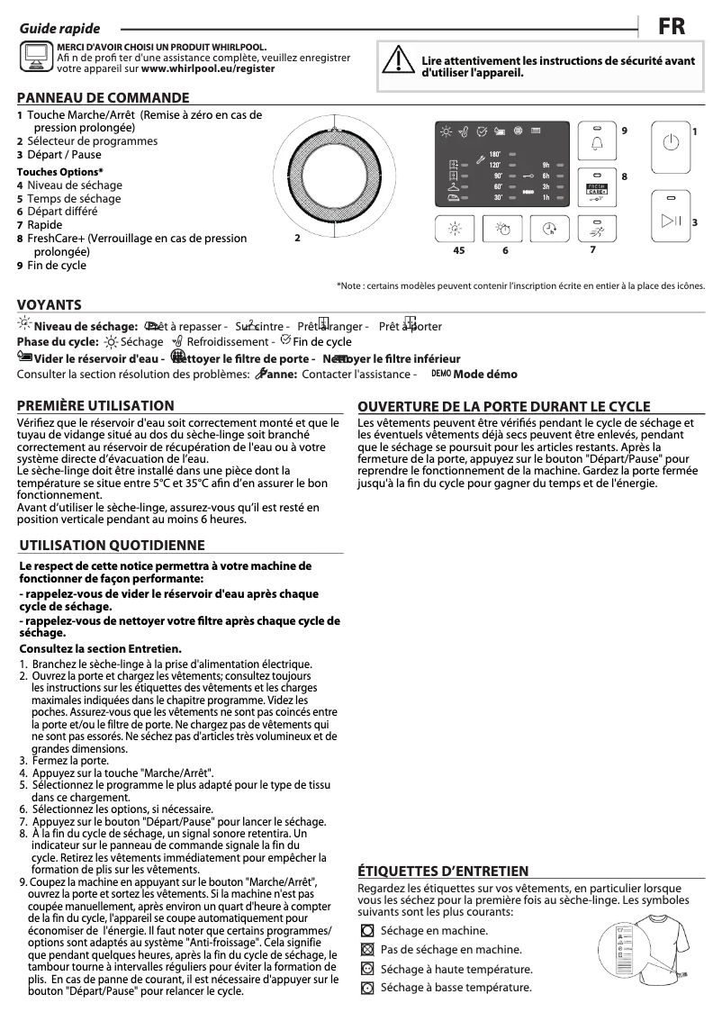 Image de la première page du manuel de l'appareil FFT M10 81 FR