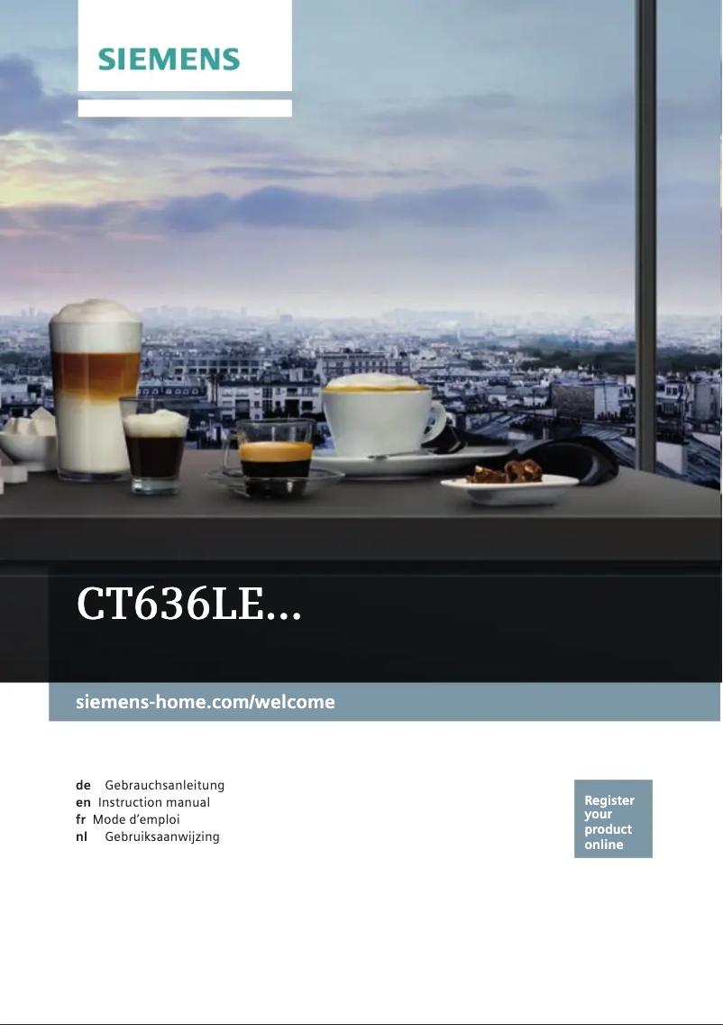 Page n°1 - Manuel utilisateur Siemens CT636LEW1