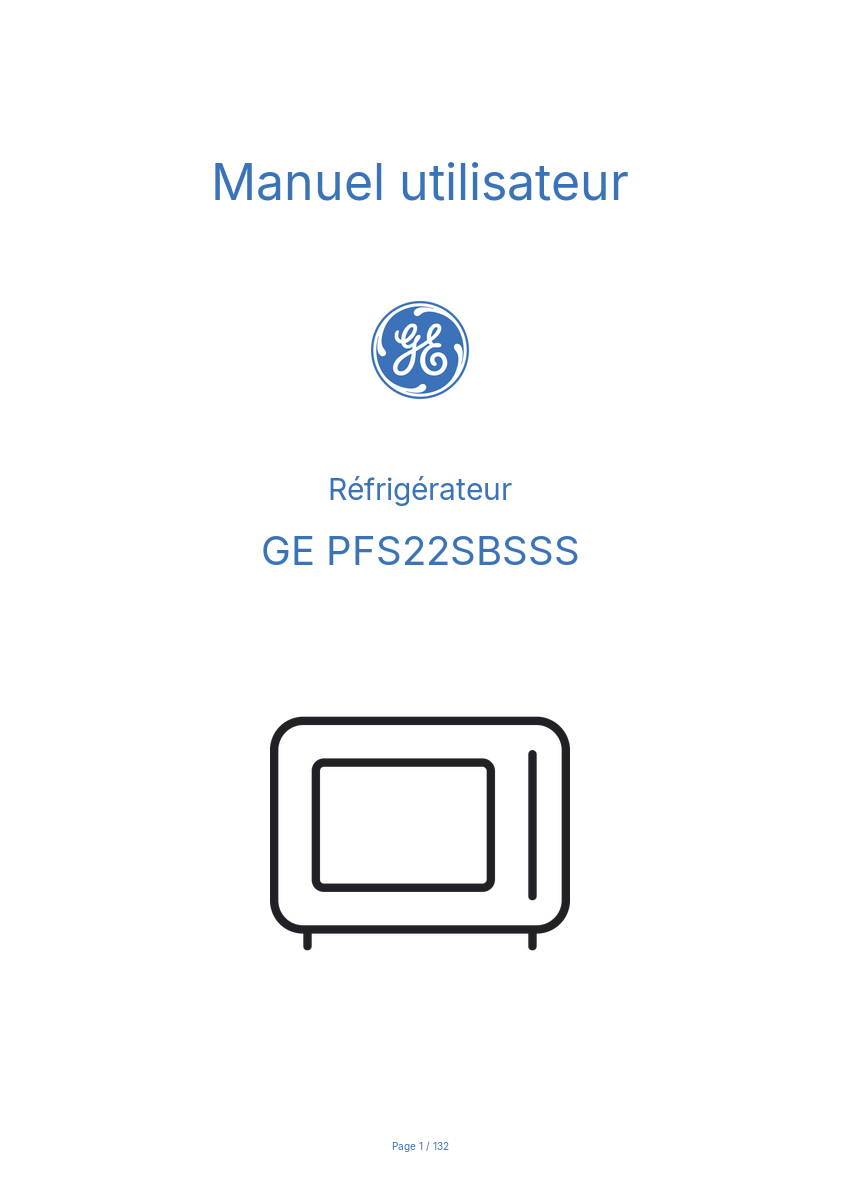 Image de la première page du manuel de l'appareil PFS22SBSSS