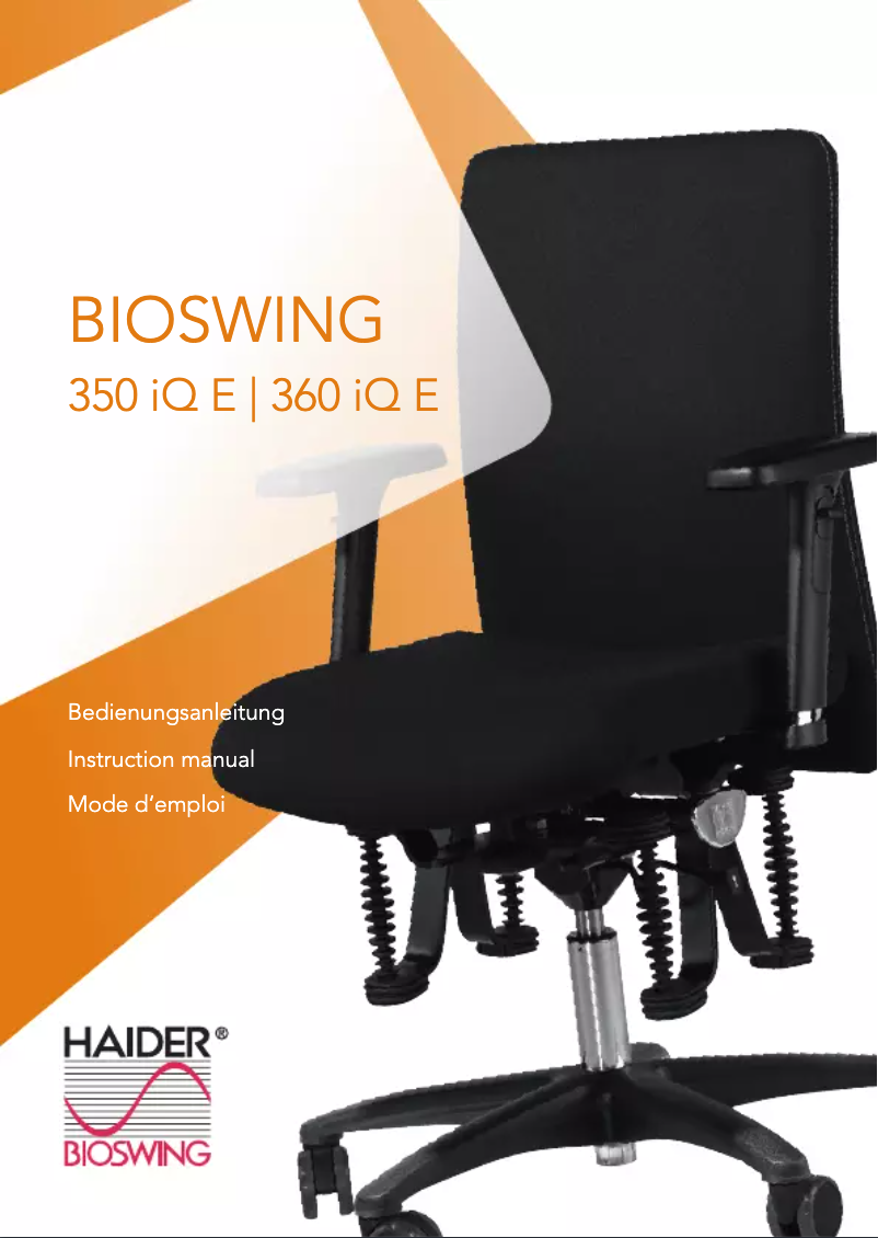 Page n°1 - Manuel utilisateur Bioswing 350 iQ E
