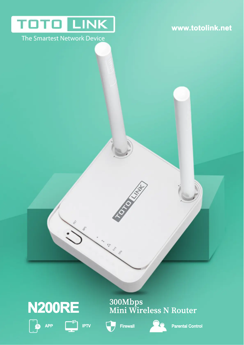 Page 1 de la notice Fiche technique Totolink N200RE