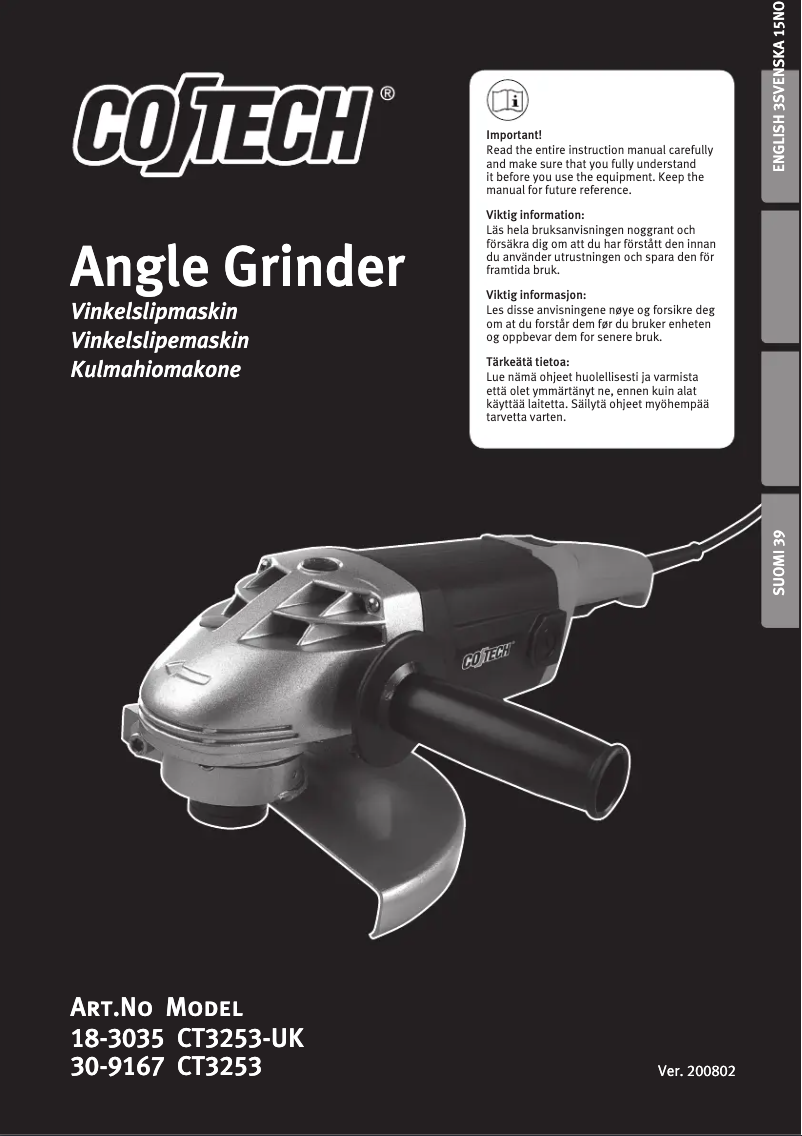 Page n°1 - Manuel utilisateur Cotech CT3253