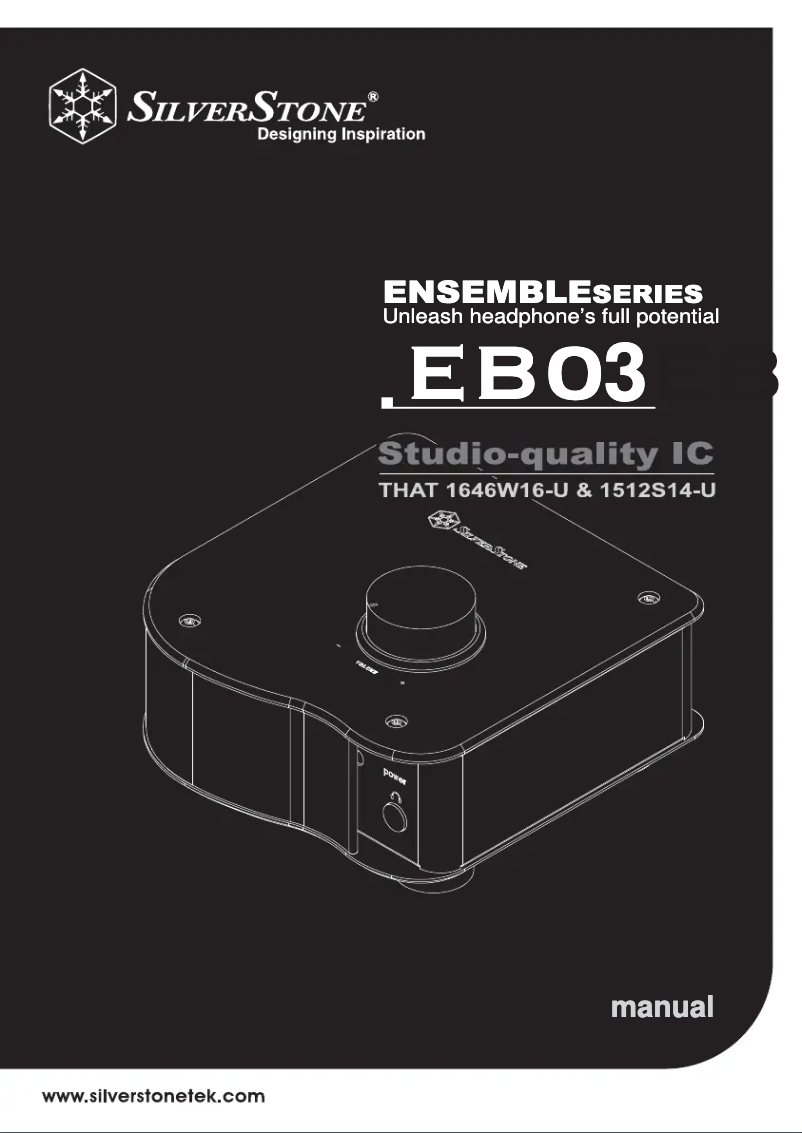 Page 1 de la notice Manuel utilisateur Silverstone EB03