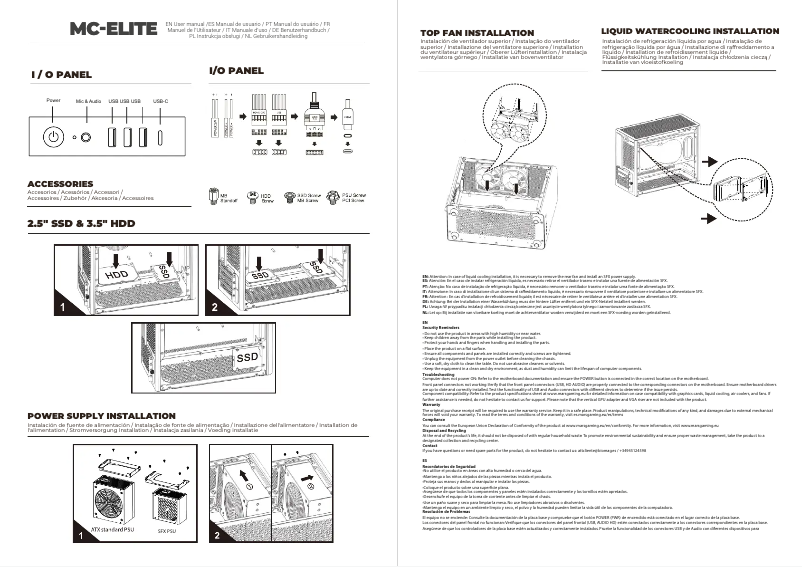 Página 1 del manual Manual de usuario Mars Gaming MC-ELITE