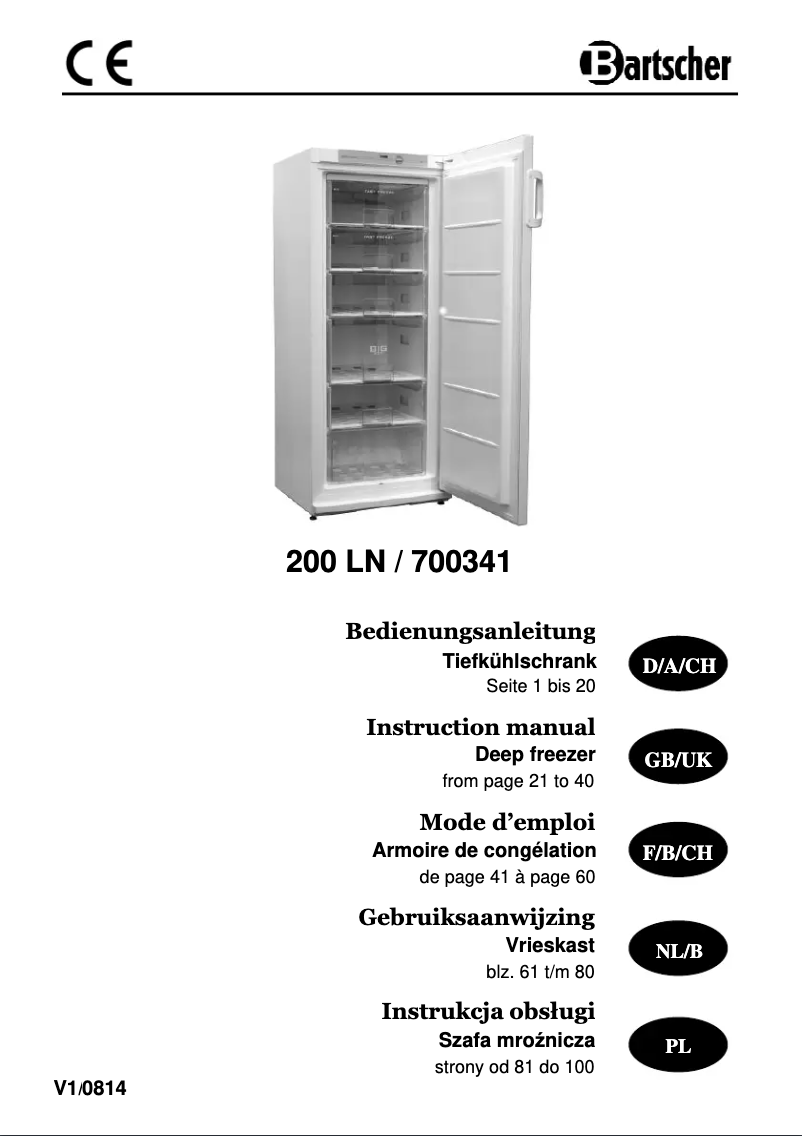 Page n°1 - Manuel utilisateur Bartscher 200LN