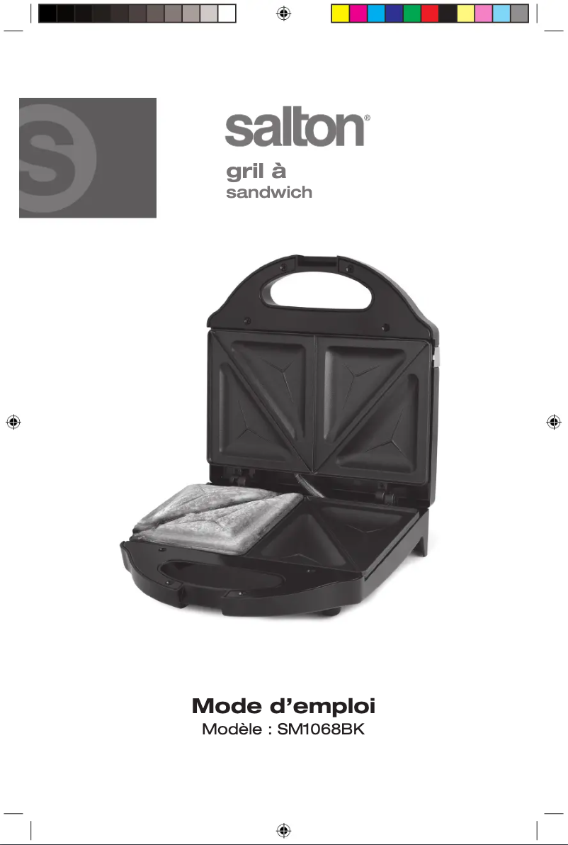 Page 1 de la notice Manuel utilisateur Salton SM1068
