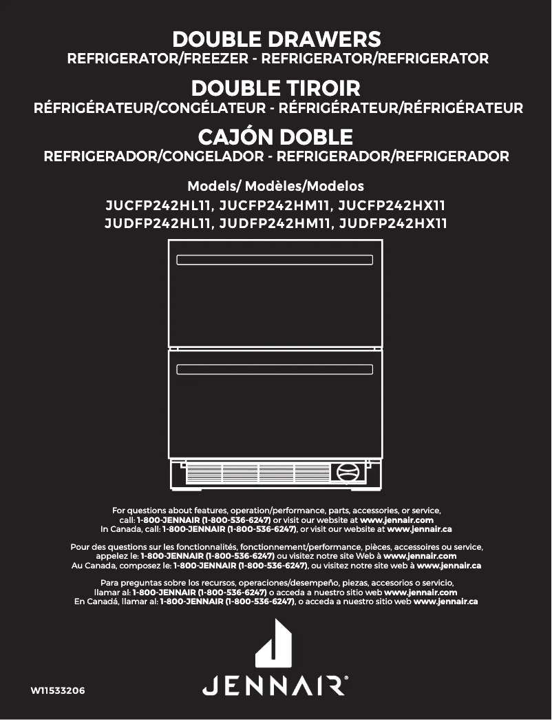 Page n°1 - Manuel utilisateur JennAir JUDFP242HX