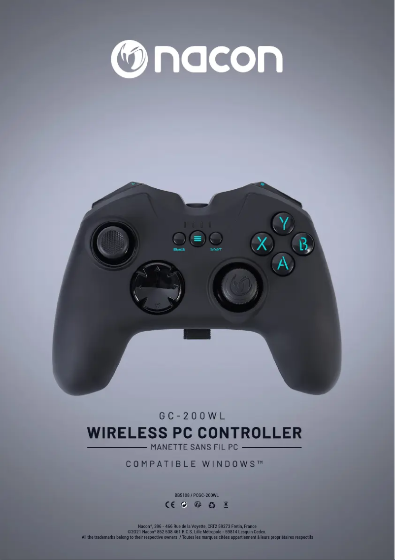 Página 1 del manual Manual de usuario NACON GC-200WL