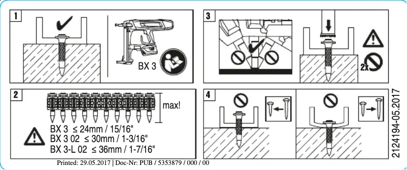 Image de la première page du manuel de l'appareil BX 3-A22