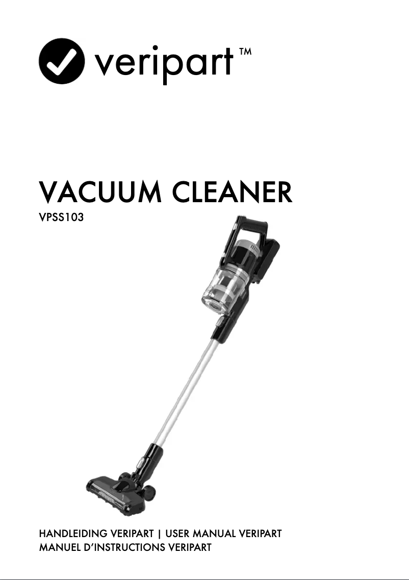 Page n°1 - Manuel utilisateur Veripart VPSS103