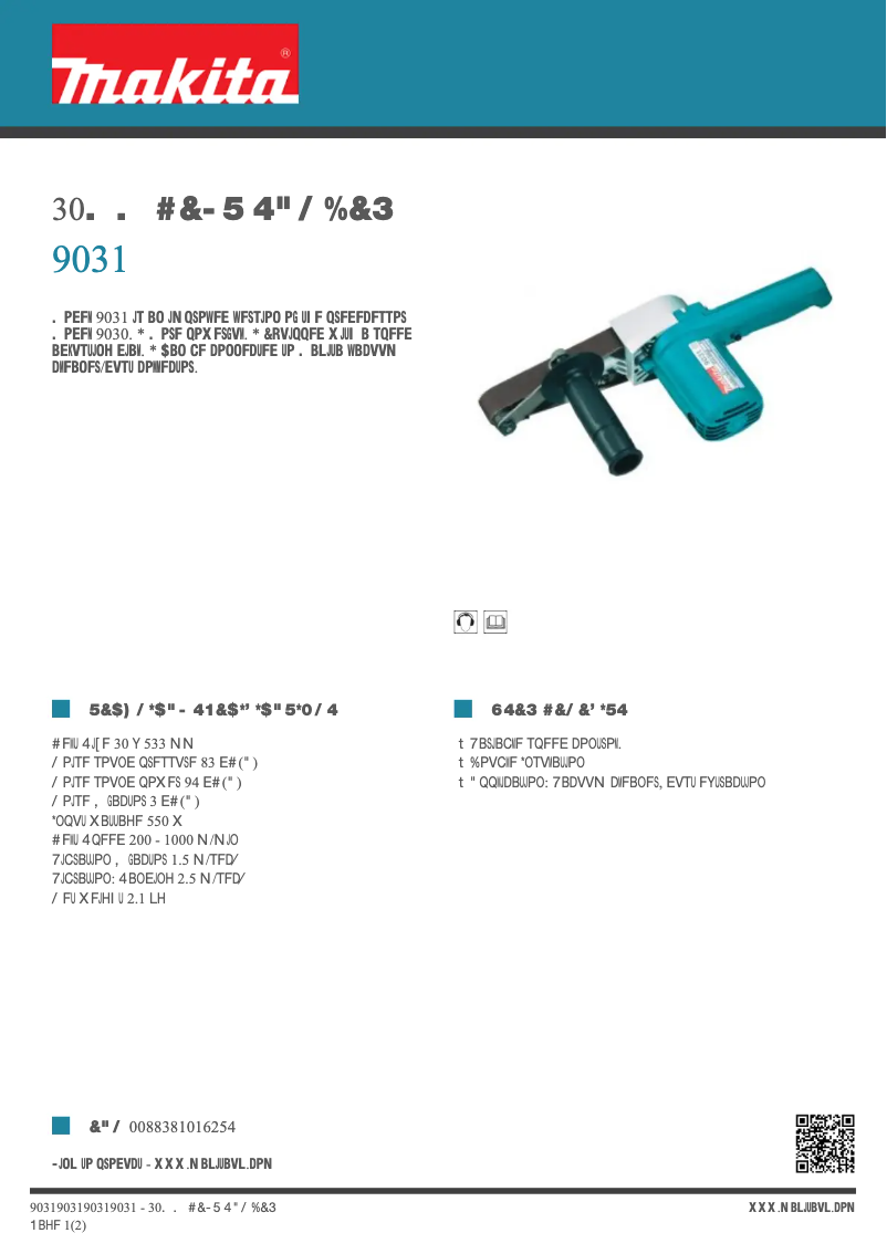 Image de la première page du manuel de l'appareil 9031