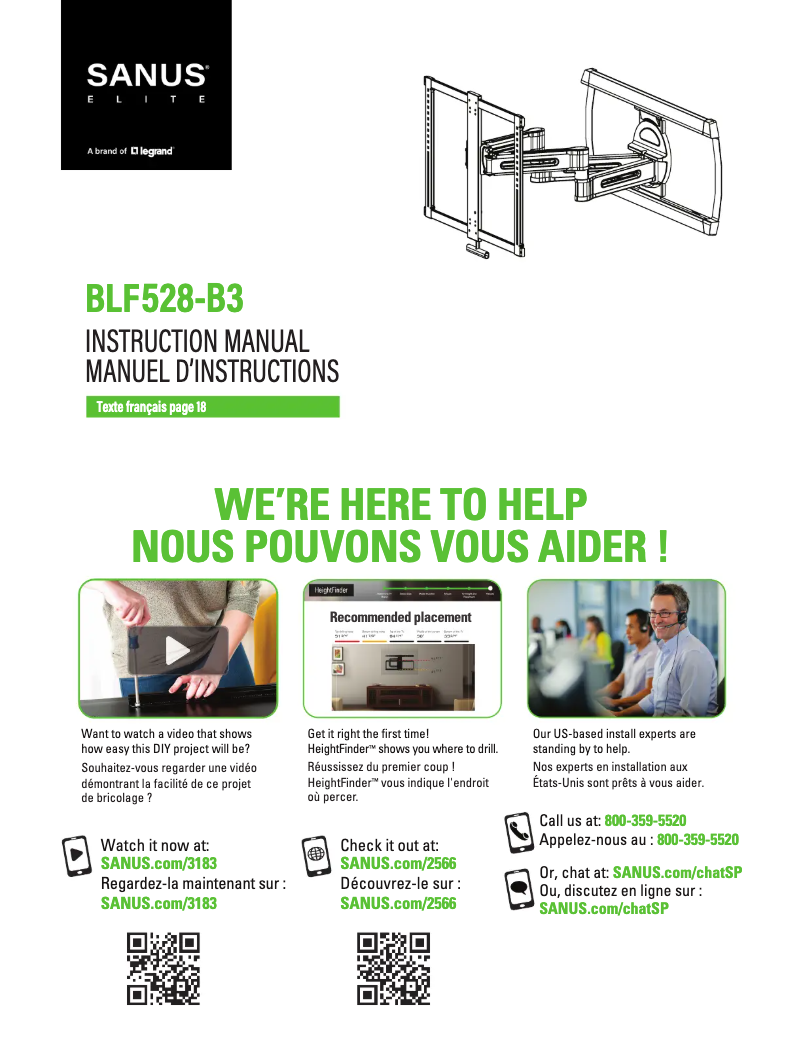 Image de la première page du manuel de l'appareil BLF528