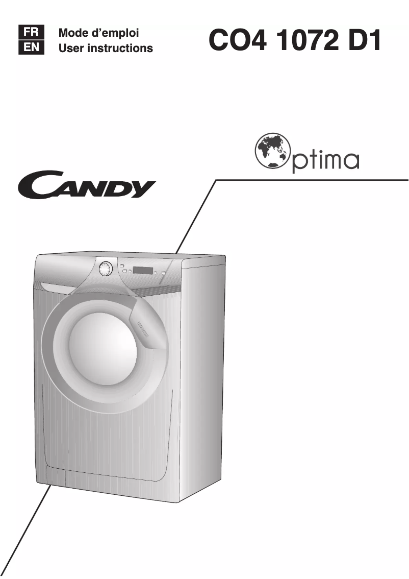 Page n°1 - Manuel utilisateur Candy CO4 1072D1-S