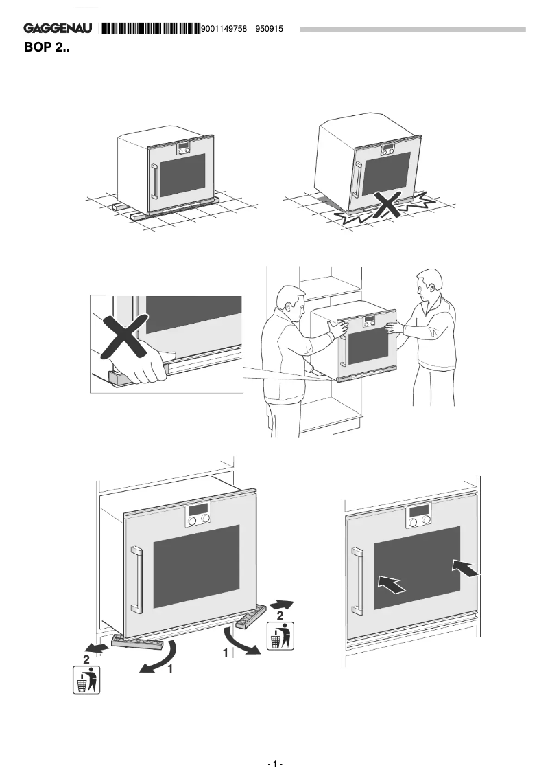 Page n°1 - Guide d'installation Gaggenau BOP210111
