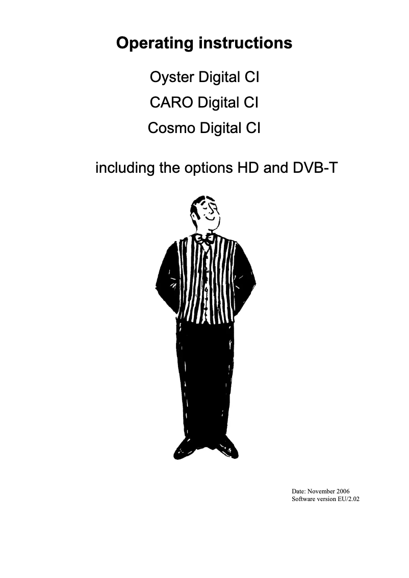 Page 1 de la notice Manuel utilisateur Oyster Caro CI