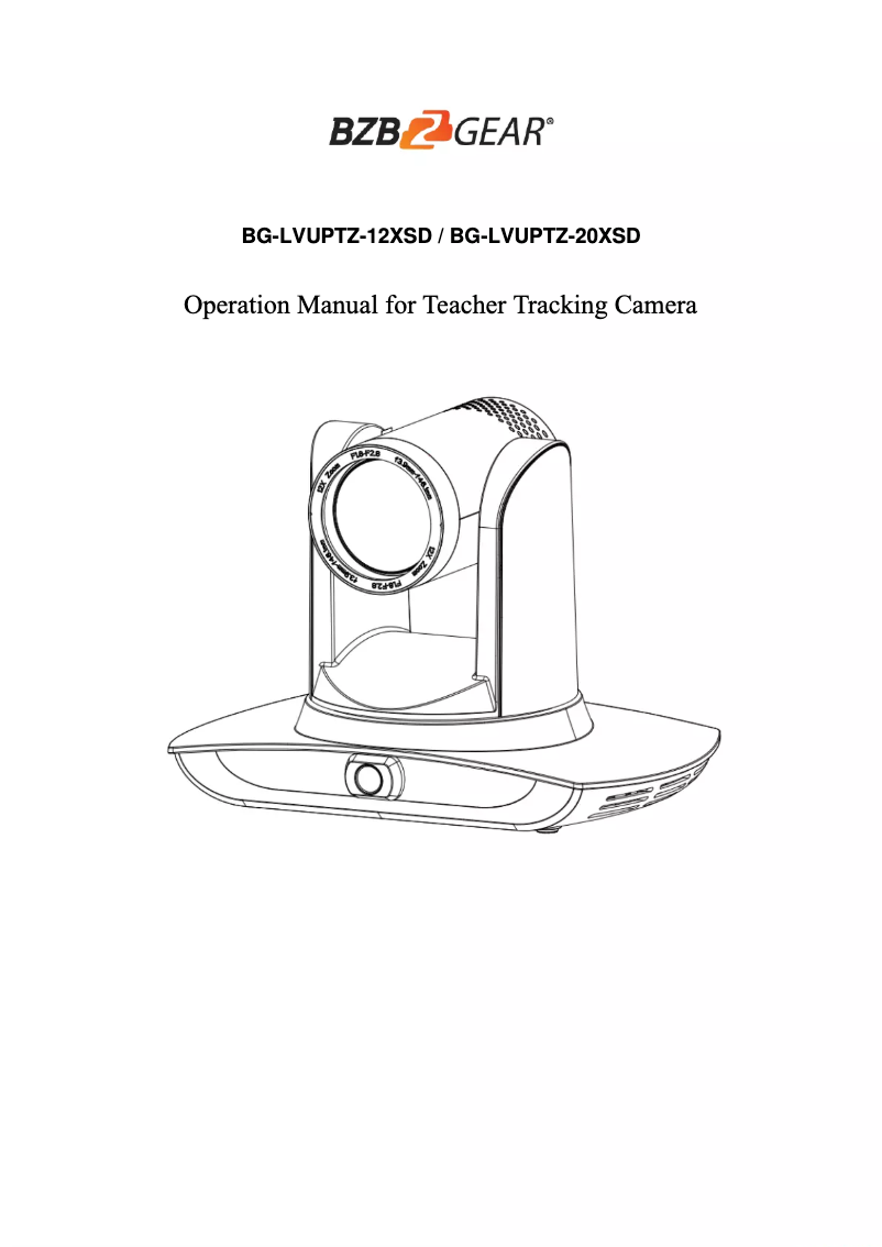 Image de la première page du manuel de l'appareil BG-LVUPTZ-12XSD