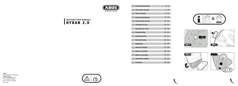 Imagen de la primera página del manual del dispositivo Hyban 2.0 Signal