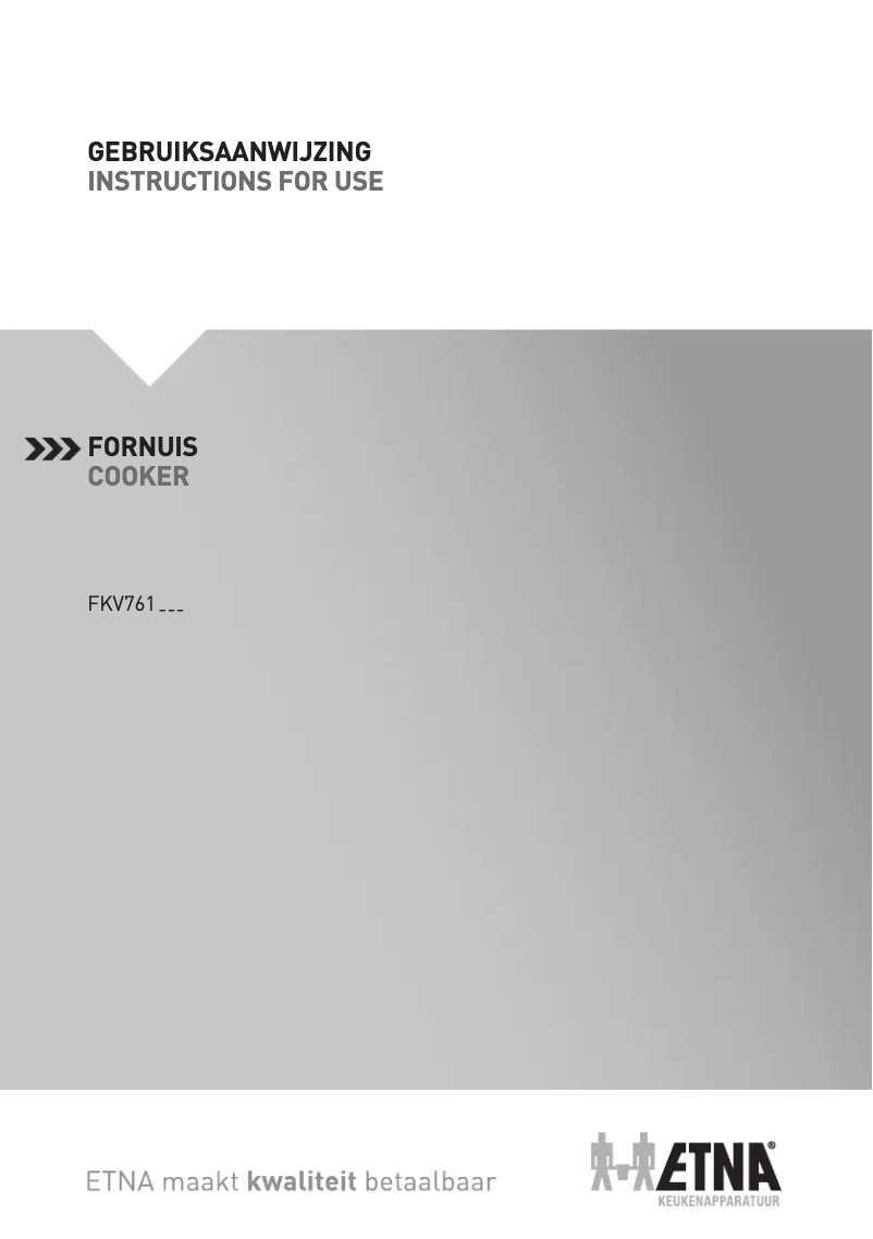 Page n°1 - Manuel utilisateur Etna FKV761RVS