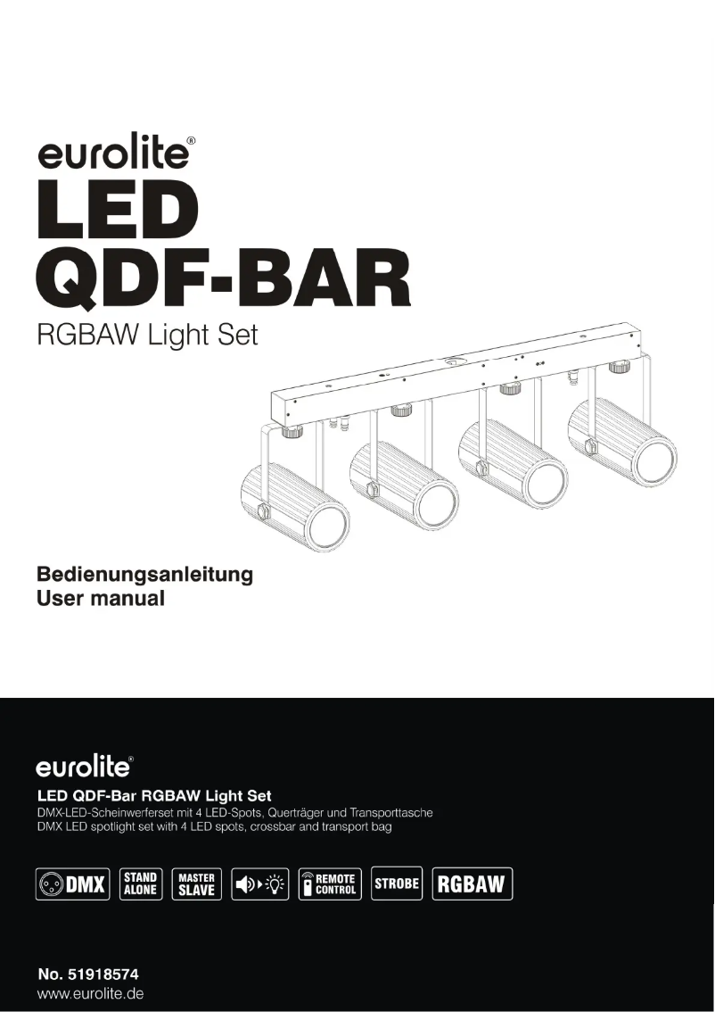 Page 1 de la notice Manuel utilisateur Eurolite LED QDF-Bar