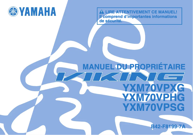 Page 1 de la notice Manuel utilisateur Yamaha Viking (2016)