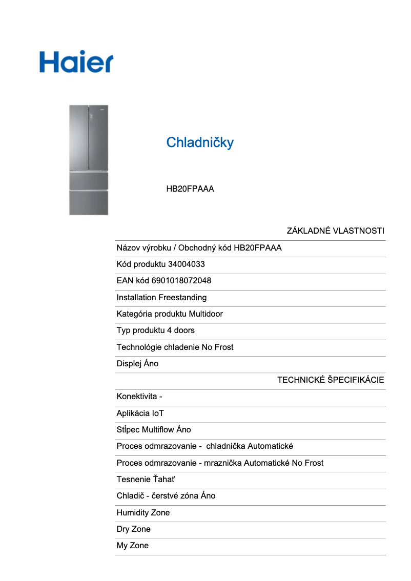 Image de la première page du manuel de l'appareil HB20FPAAA