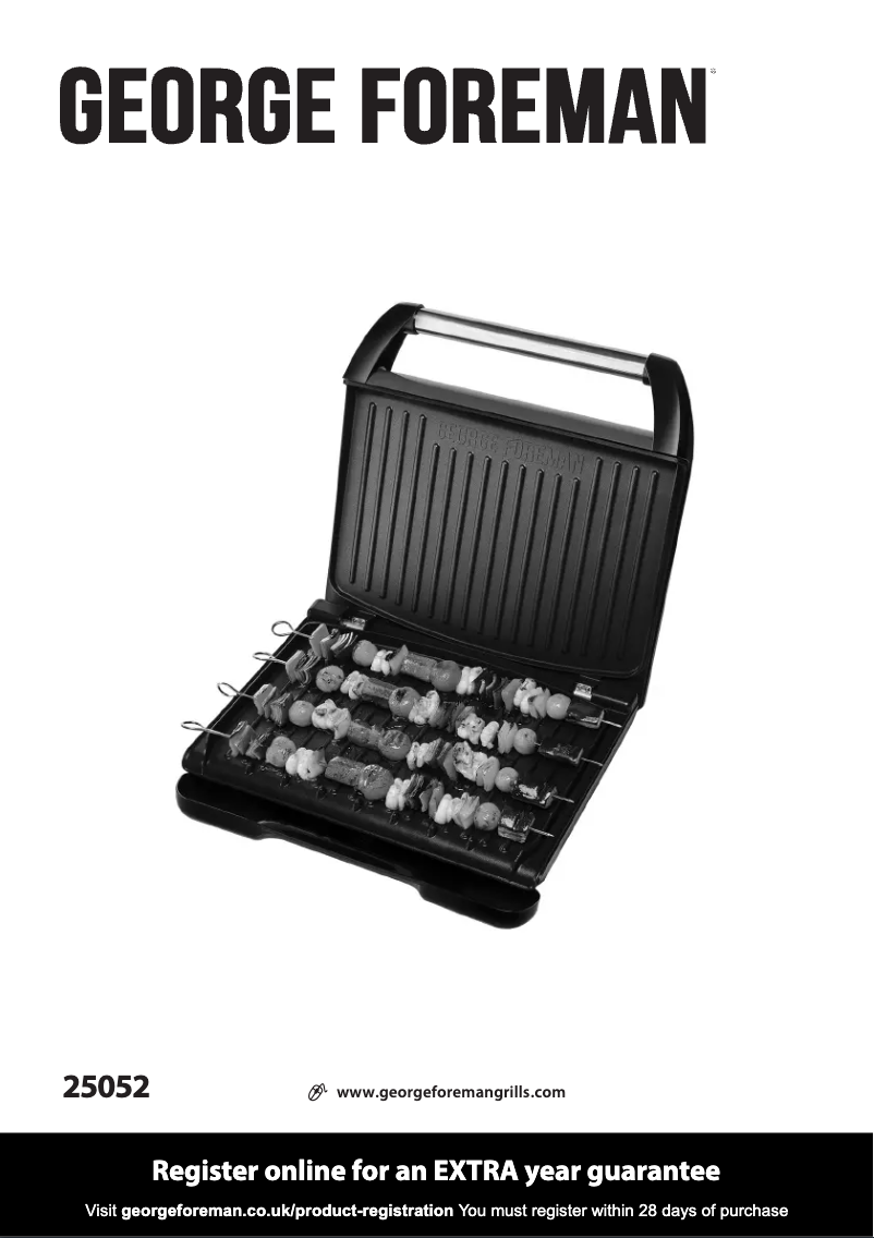 Page 1 de la notice Manuel utilisateur George Foreman 25052