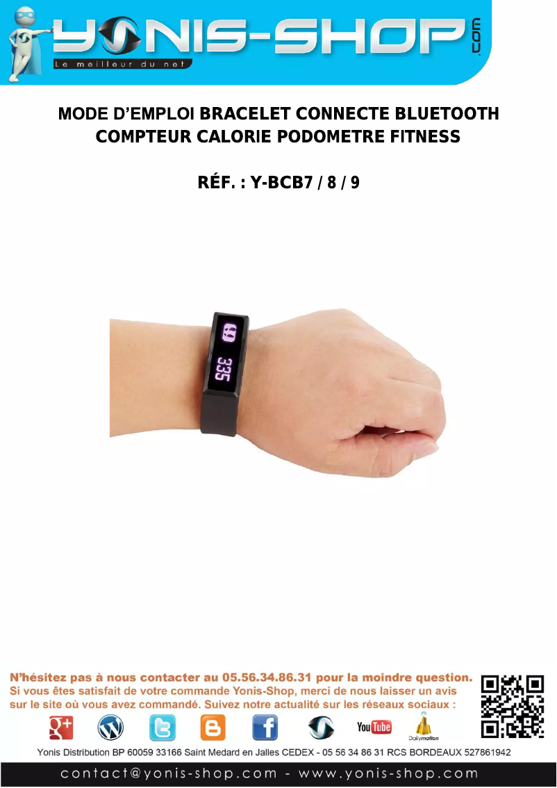 Page n°1 - Manuel utilisateur Yonis Y-BCB8
