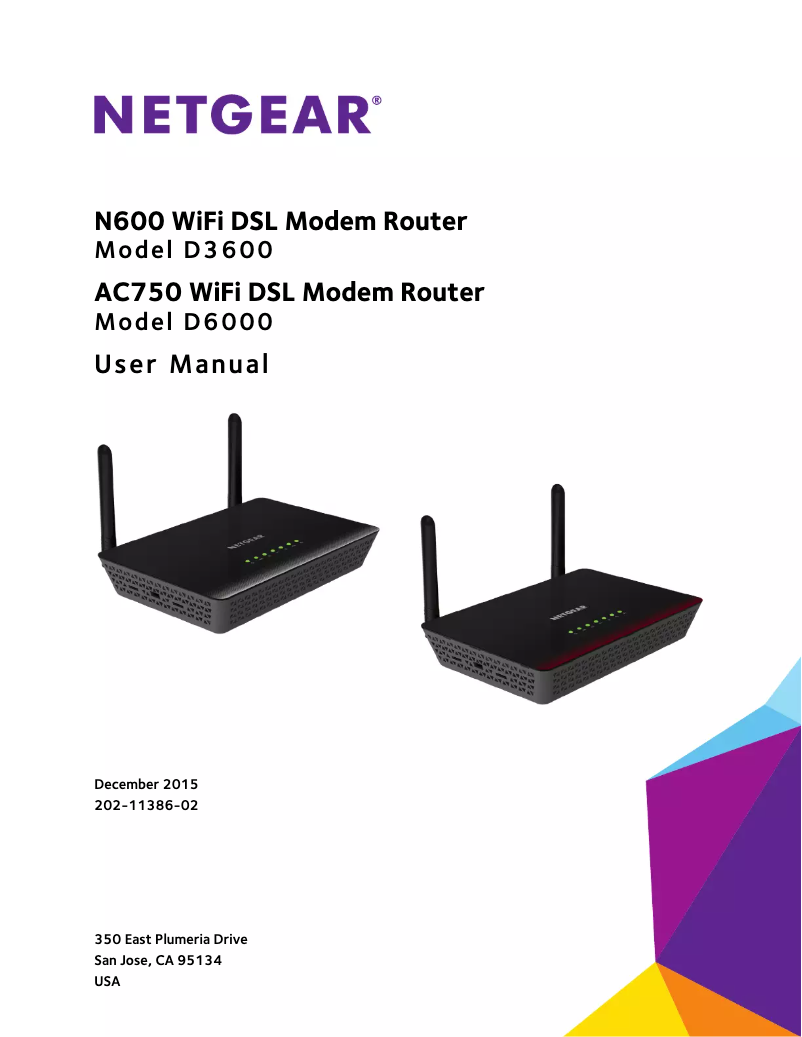Page 1 de la notice Manuel utilisateur Netgear D3600