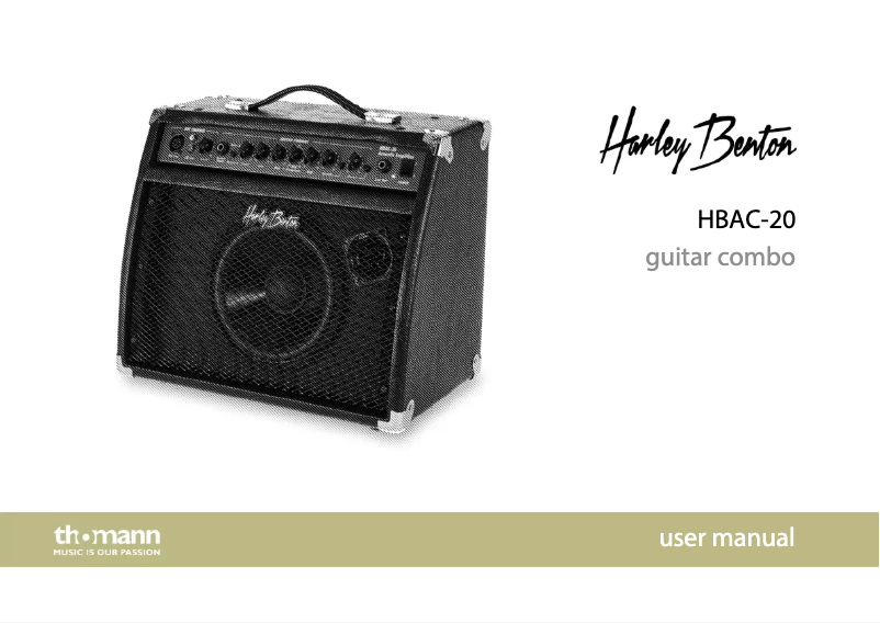 Image de la première page du manuel de l'appareil HBAC-20