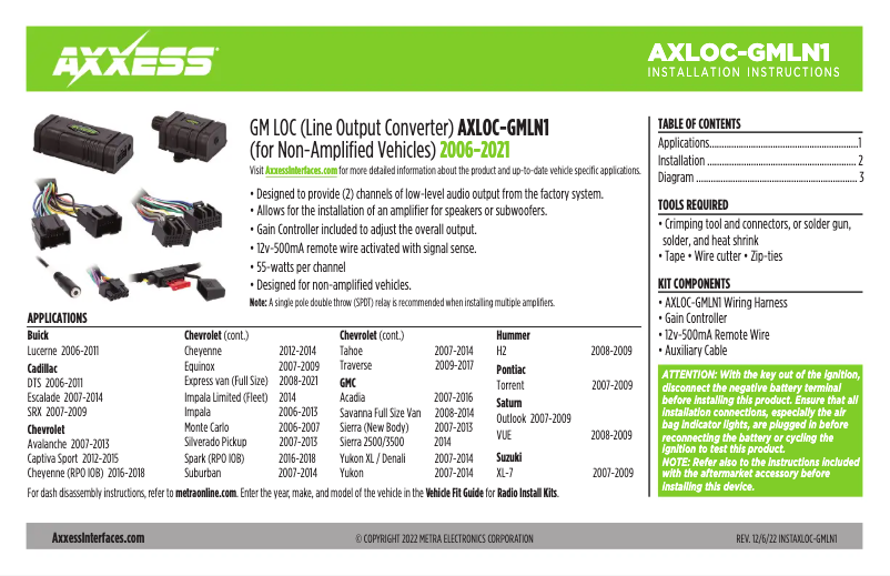 Page 1 de la notice Manuel utilisateur AXESS AXLOC-GMLN1