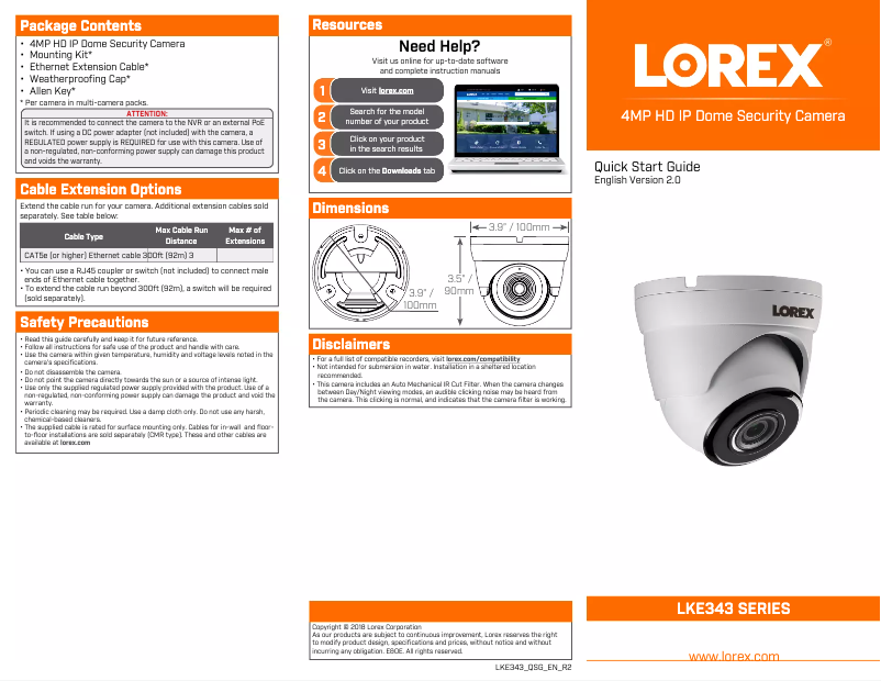 Página 1 del manual Manual de usuario Lorex LKE343