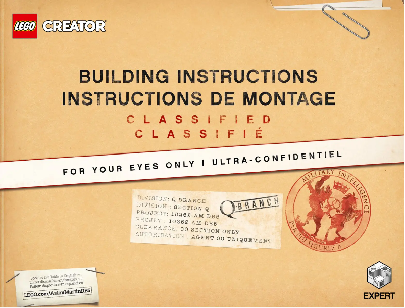 Page 1 de la notice Manuel utilisateur Lego Creator Expert 10262