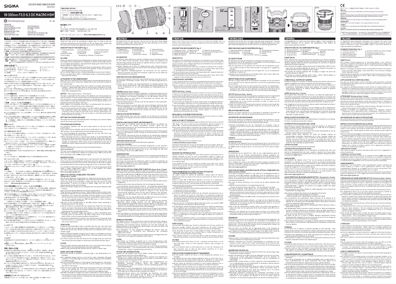 Imagen de la primera página del manual del dispositivo 18-300mm f/3.5-6.3 DC Macro HSM