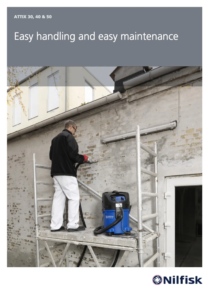 Página 1 del manual Folleto Nilfisk Attix 40-01 PC EC