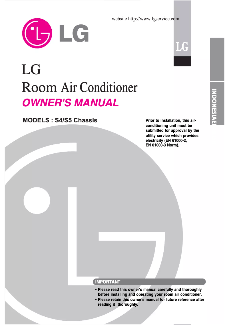 Page n°1 - Manuel utilisateur LG HSNC096RMA0