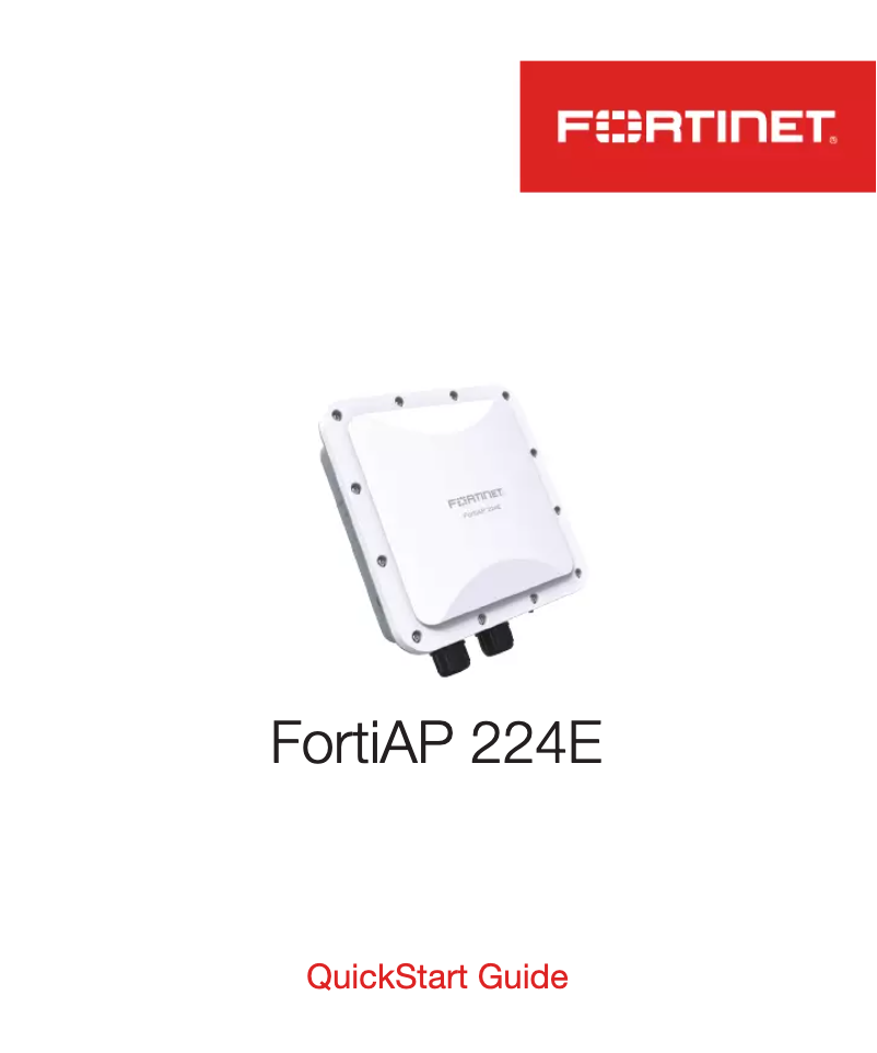 Page n°1 - Manuel utilisateur Fortinet FAP-224E-MNT-5