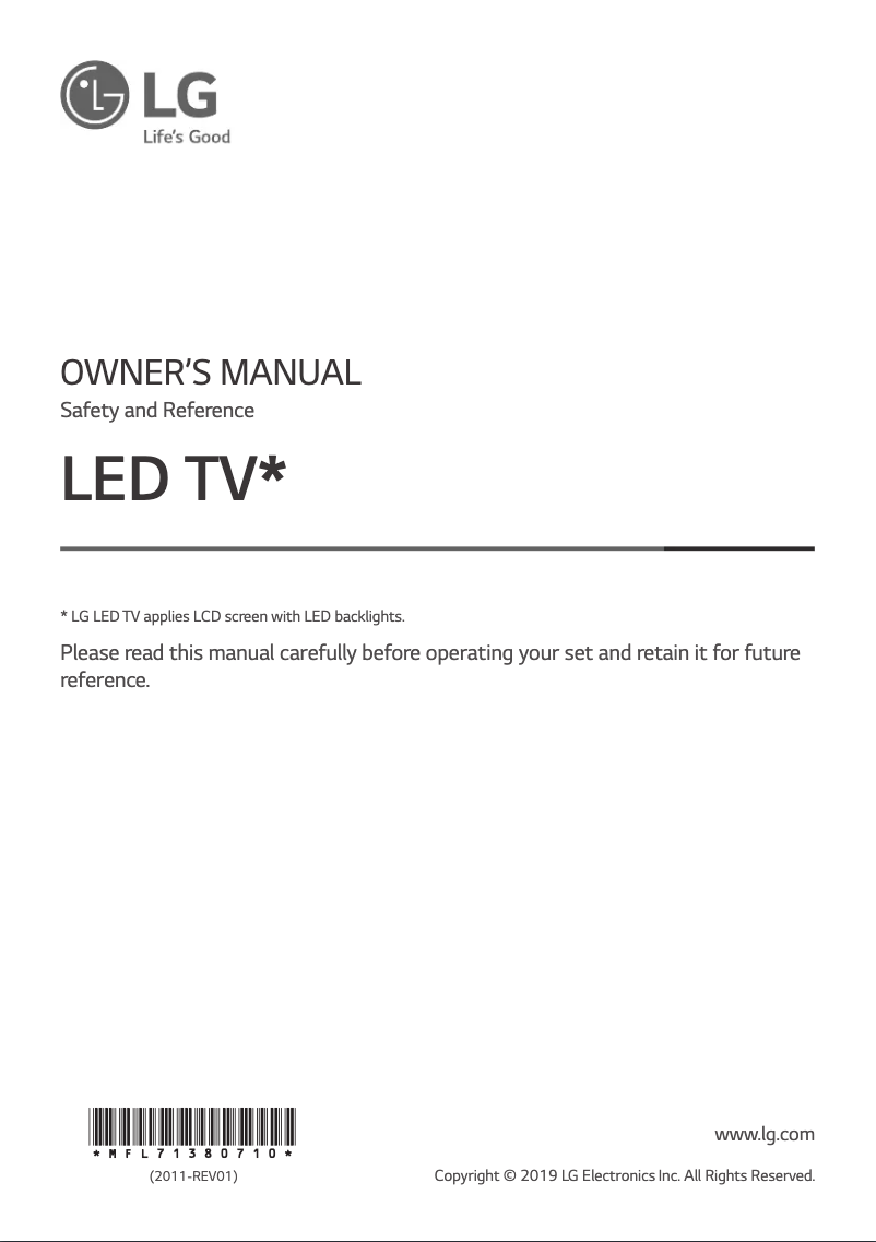 Page 1 de la notice Manuel utilisateur LG 43LM6500PLB