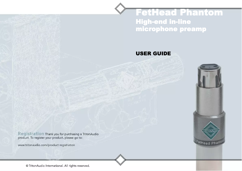 Page 1 de la notice Manuel utilisateur Triton FetHead Phantom